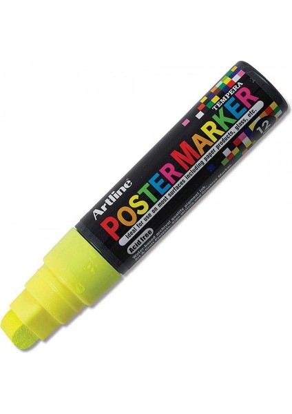 : Poster Markörü : 12,0 mm : Fosforlu Sarı