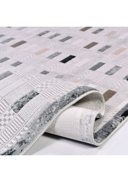 Çam Halı Crea Plus Stone Roxanne 17192 Krem Gri Modern Desenli Makine Halısı fırsatları