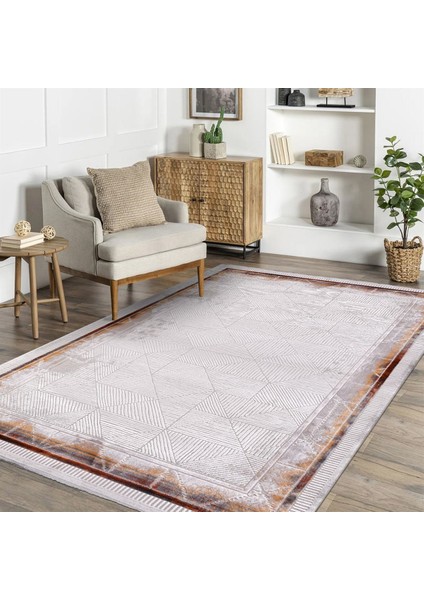 Çam Halı Crea Plus Stone Roxanne 17170 Gri Bakır Modern Desenli Makine Halısı fiyatları