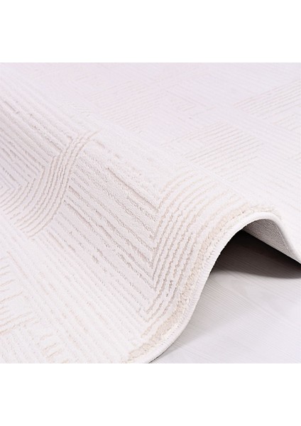 Çam Halı Crea Plus Avangart 404 Krem Modern Desenli Makine Halısı