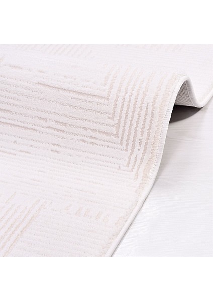 Çam Halı Crea Plus Avangart 404 Krem Modern Desenli Makine Halısı