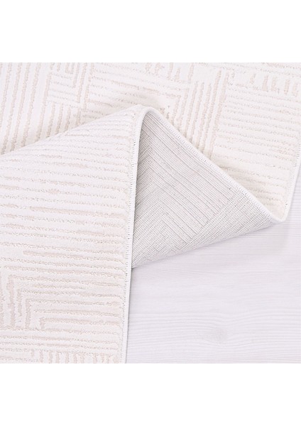 Çam Halı Crea Plus Avangart 404 Krem Modern Desenli Makine Halısı