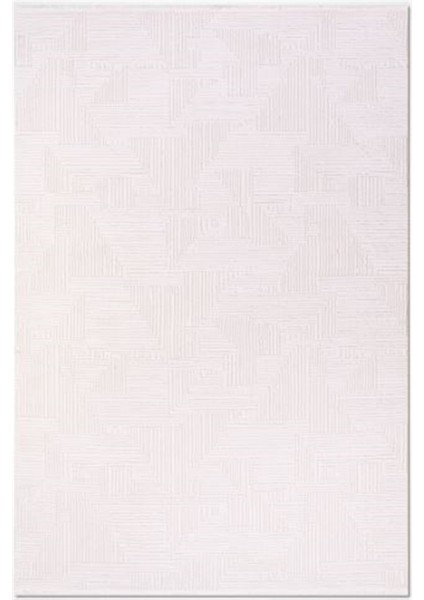 Çam Halı Crea Plus Avangart 404 Krem Modern Desenli Makine Halısı