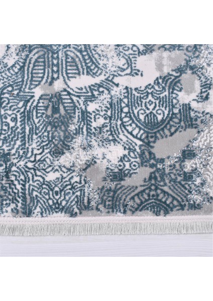 Çam Halı Crea Plus Galaxy Blossom 13620 Gri Lacivert Eskitme Desenli Makine Halısı modelleri