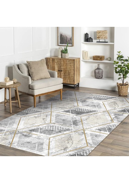 Çam Halı Crea Plus Kristal Erva 18168 Gri Gold Modern Desenli Makine Halısı fiyatları