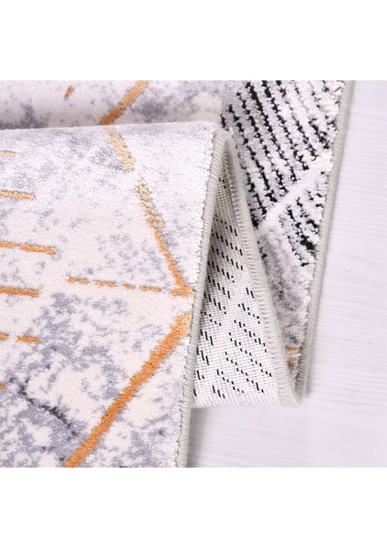 Çam Halı Crea Plus Kristal Erva 18168 Gri Gold Modern Desenli Makine Halısı fırsatları