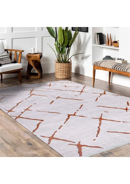 Çam Halı Crea Plus Stone Roxanne 17171 Gri Taba Modern Desenli Makine Halısı