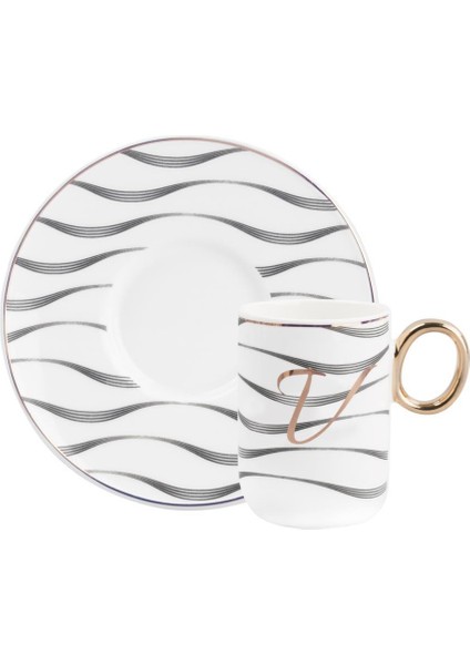 Mono V Harfi Tek Kişilik Türk Kahvesi Fincanı