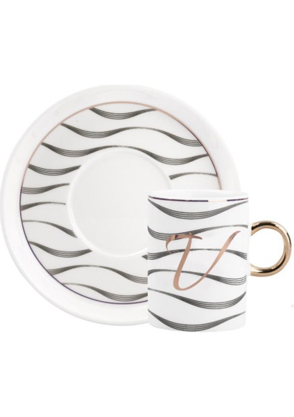 Mono V Harfi Tek Kişilik Türk Kahvesi Fincanı