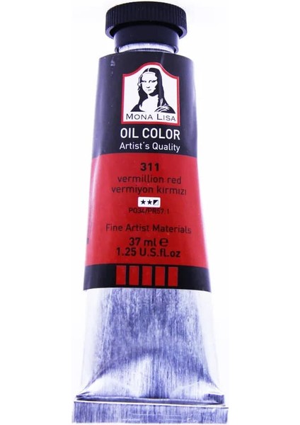 Yağlı Boya 37 ml Vermiyon Kırmızı 311