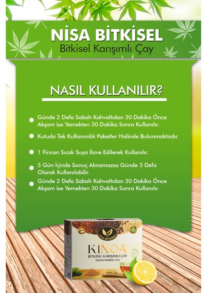 Bitkisel Kinoa Bitki Çayı Özel Karışımlı  Form Diyet Çayı