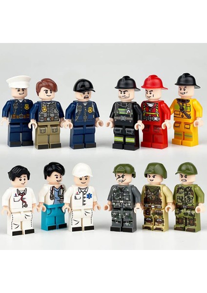 12 Parça Yaşam Serisi Doktor Işçi  Karakter Minifigür Seti (Yurt Dışından)