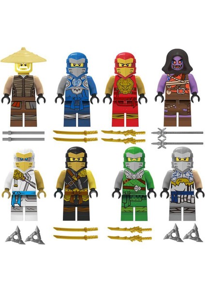 8 Parçalı Nınjago Karakter Minifigür Seti (Yurt Dışından)