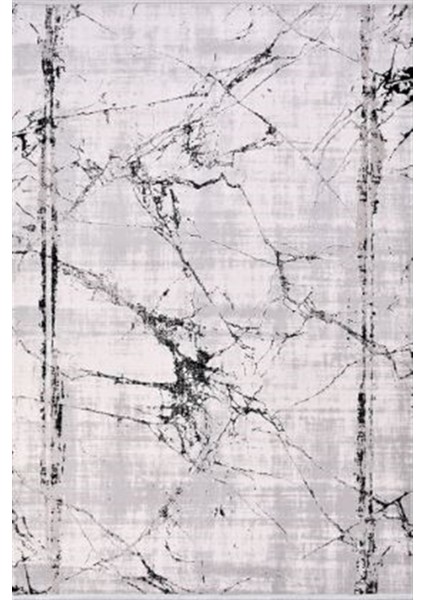 Çam Halı Crea Plus Stone Roxanne 17103 Gri Siyah Modern Desenli Makine Halısı