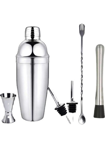 750ML 6 Parça Paslanmaz Çelik Kokteyl Karıştırma Seti (Yurt Dışından)