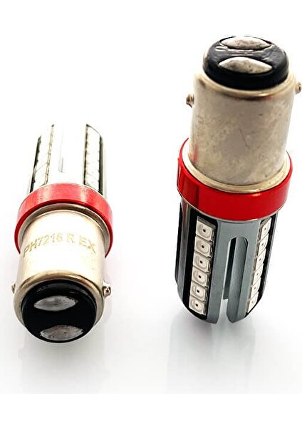 P21/5W Çift Duy Kırmızı LED Stop Oto Ampul PH7216REX