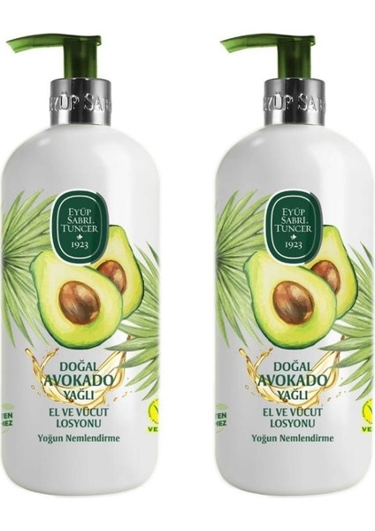 Doğal Avokado Yağlı El ve Vücut Losyonu 500 ml x 2 Adet