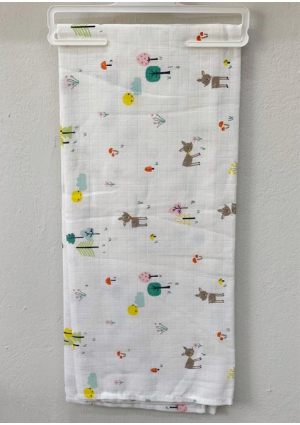 Animals Müslin Örtü 4265 Beyaz