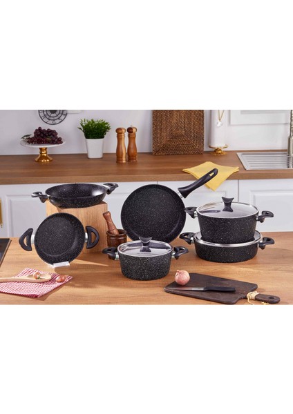 Xl Master Cook 9 Parça Tencere Seti Siyah