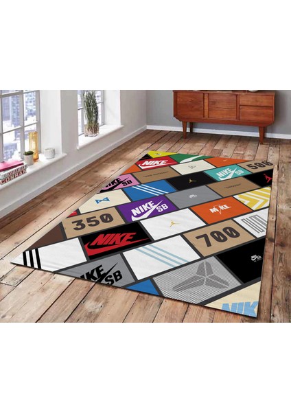 Spor Ayakkabı Kutusu Basketbol Halısı Genç Odası Dekoratif Özel Tasarım Sneakers Halısı fırsatları