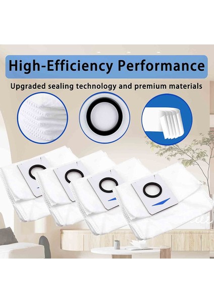 Ecovacs Deebot X1 Için 8 Adet Vakum Torbaları Ecovacs Deebot X1 Turbo Için Omni Toz Torbaları (Yurt Dışından)