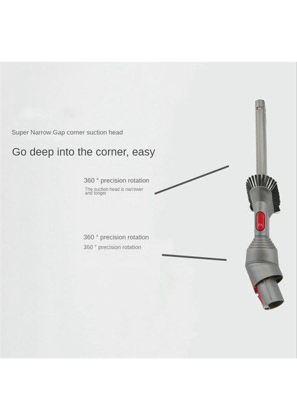 Dyson V7 V8 V10 V11V15 Elektrikli Süpürge Için Yumuşak Fırça Ultra Dar Yarık Köşe Çok Fonksiyonlu Ucu Yedek Yedek Parça