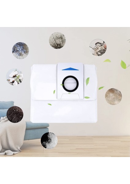 Ecovacs Deebot X1 Omni Otomatik Boşaltma Istasyonu Için 6 Adet Toz Torbası, Ecovas Omni X1/x1 Plus Için 3l Kapasiteli Yedek Çanta