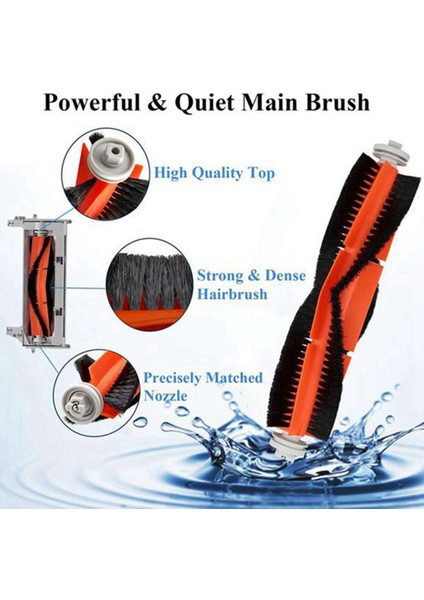 Xiaomi Mijia Için 1c STYTJ01ZHM Yan Ana Fırça Su Deposu Paspas Bezi Hepa Filtre Robot Vakum Süpürge Parçaları Kiti (Yurt Dışından)