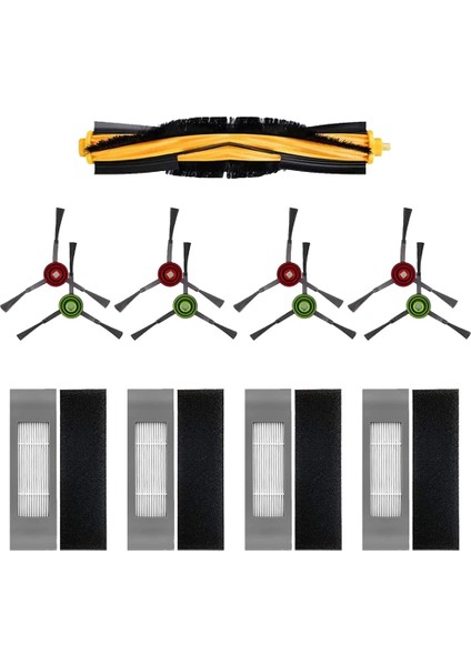 Ecovacs Için Ana Yan Fırça Hepa Filtre Deebot Ozmo N8 N8 + N8 Pro N8 Pro + Elektrikli Süpürge Filtre Aksesuar Seti(Yurt Dışından)