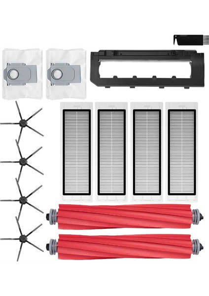 Ana Yan Fırça Filtre ve Toz Torbası Xiaomi Roborock Q5 Q5 + Robotik Süpürge Için Yedek Aksesuarlar