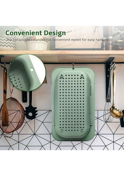 Lavabo Üzerinde Genişletilebilir Kevgir Süzgeç - Yeşil (Yurt Dışından) indirimleri