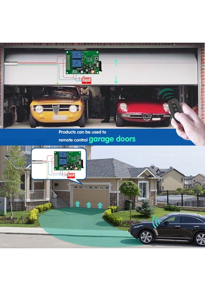 433 Mhz Kablosuz Uzaktan Kumanda AC220V 2ch Rf Garaj Kapısı ve Kapı Motor Kontrolü Için Röle Alıcı ve Verici fırsatları