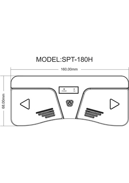 Kablosuz Sayfa Çevirici Pedalı Bluetooth Sayfa Çevirici Kablosuz Çevirme Pedalı Uzaktan Kumanda Uyumlu Ios iPhone Android