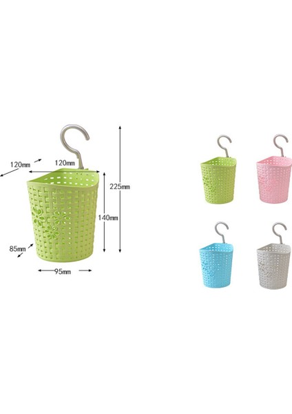 Plastik Saklama Sepeti Banyo Mutfak Şampuan Kozmetik Gıda Meyve Için Asılı Organizatör Tutucu indirimleri