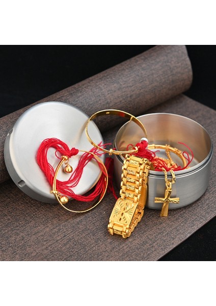 Saf Titanyum Kutu Çay Kutuları Içte ve Dışta Su Geçirmez Titanyum Mühürlü Kabin Hap Kutusu Hapları Çay Mücevher Kutusu Orta fiyatları