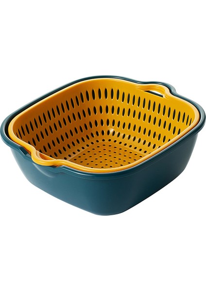 Sepetler Meyve Yıkama Sepeti Çok Fonksiyonlu Drenaj Sepeti Istiflenebilir Lavabolar Mutfak Kevgir Seti Drenaj Için C