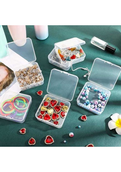 Küçük Eşyaları, Boncukları, Mücevherleri, Kartvizitleri Toplamak Için 10 Parça Mini Plastik Şeffaf Saklama Kutusu modelleri