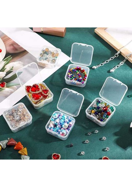 Küçük Eşyaları, Boncukları, Mücevherleri, Kartvizitleri Toplamak Için 10 Parça Mini Plastik Şeffaf Saklama Kutusu indirimleri