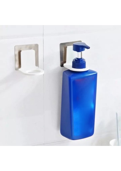10 Adet Şampuan Duş Jeli Şişe Tutucu Raflar Askı Duvara Monte Stand Vantuz
