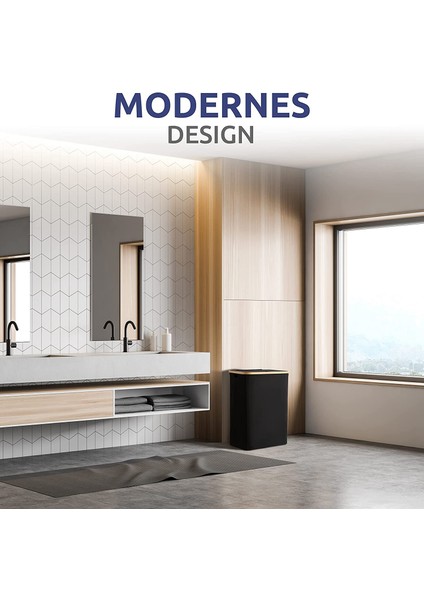 Kapaklı Çamaşır Sepeti, Çıkarılabilir Çamaşır Torbalı Siyah Çamaşır Sepeti - Banyo ve Yatak Odası Için Çamaşır Ayırıcı indirimleri