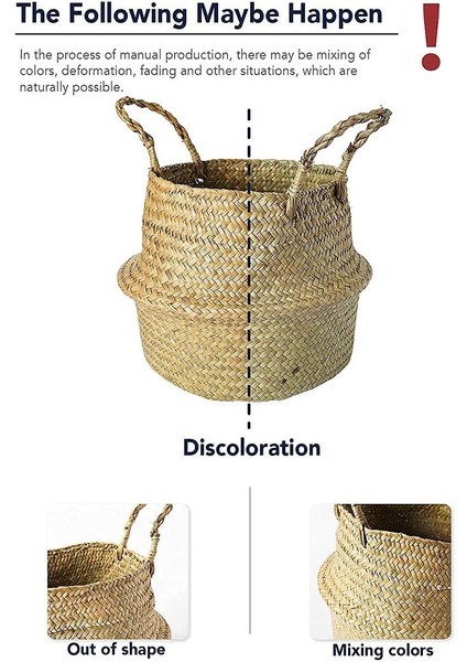 Astarlı Bitki Sepeti, Dokuma Seagrass Göbek Sepetleri, Yapay Ağaç Süslemeleri, Depolama Çamaşır Piknik Bakkal Hasır Çanta modelleri