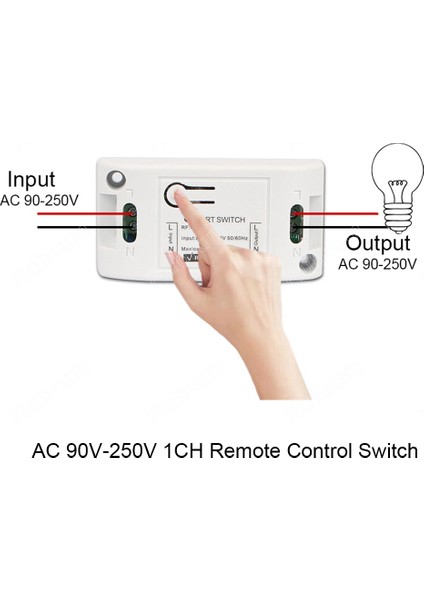 Akıllı Ev Kablosuz Işık Anahtarı Rf 433 Mhz Uzaktan Kumanda Ac 110V 220V Alıcı Basma Düğmesi Yatak Odası Tavan Lambası Anahtarı(Yurt Dışından)