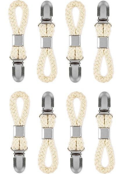 Adet Örgülü Pamuk Döngü Havlu Klipsi Metal Kelepçe ile Çok Amaçlı Bez Askı Ev Banyo Mutfak Ev Depolama Için