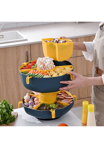 Çok Fonksiyonlu Döner Tahliye Sepeti Süzgeçler Tabak Meyve Aperatif Sepeti Ev Mutfak Çok Izgaralar Plastik Tabak M indirimleri