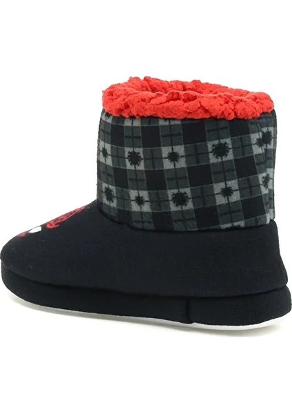 Erkek Çocuk Baskılı Panduf Siyah Sayol modelleri