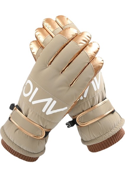 Sonbahar ve Kış Unisex Açık Kadife Kalın Rüzgar Geçirmez Kaymaz Fermuar Cep Dokunmatik Ekran Sürüş Eldiveni (Yurt Dışından)