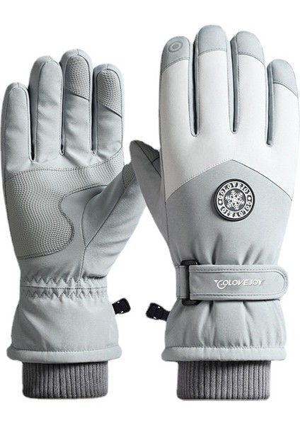Kayak Kadın Kış Açık Bisiklet Artı Kadife Kalın Eldiven Rüzgar Geçirmez Soğuk Dokunmatik Ekran Eldiven (Yurt Dışından)