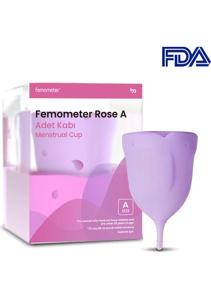 femometer® Adet Kabı - Medikal Sınıf Silikon Menstrual Cup / Regl Kabı (A Size)