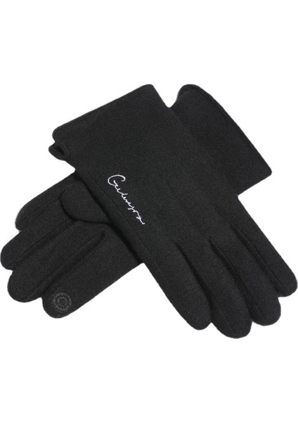 Kış Sıcak Kaşmir Erkek Iç Artı Kadife Dokunmatik Ekran Eldiven (Yurt Dışından)