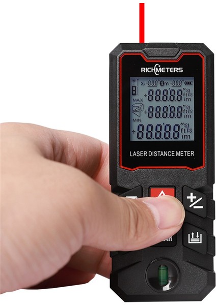 Rıchmeters Taşınabilir Mesafe Ölçer Çok Işlevli Lazermetre (Yurt Dışından)